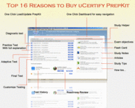 uCertify PrepKit for Microsoft exam 70-316 screenshot